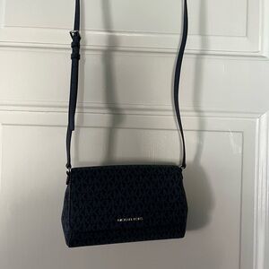 Michael Kors Navy MK Logo Crossbody